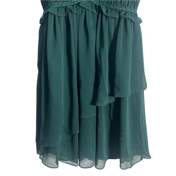 Ted Baker London Dress Women’s Size 1/US 4 Green Pippio Rope Ruffled Mini Dress - Picture 4 of 15
